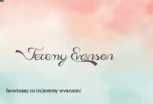 Jeremy Evanson