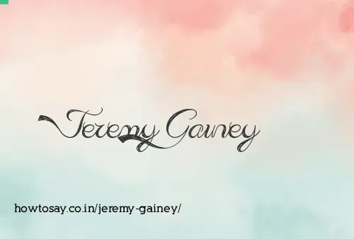 Jeremy Gainey
