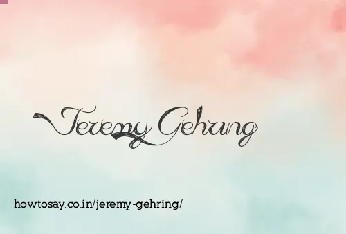 Jeremy Gehring