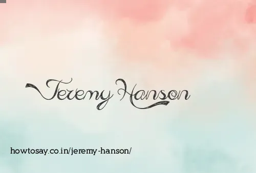 Jeremy Hanson