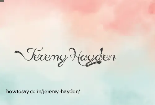 Jeremy Hayden