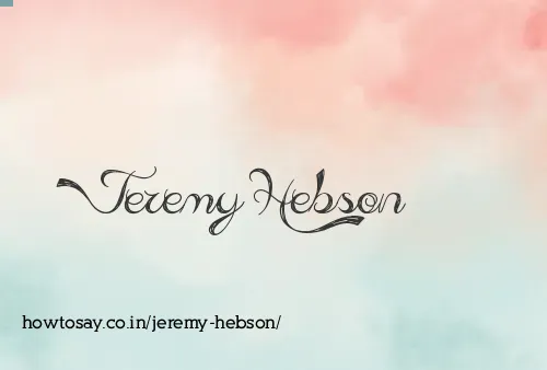 Jeremy Hebson