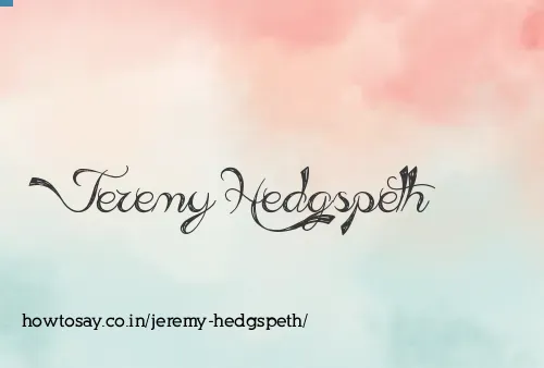 Jeremy Hedgspeth
