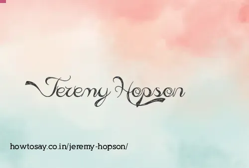 Jeremy Hopson
