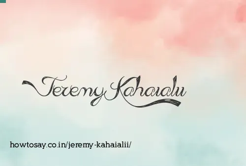 Jeremy Kahaialii