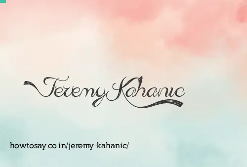 Jeremy Kahanic