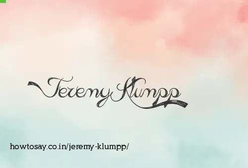 Jeremy Klumpp