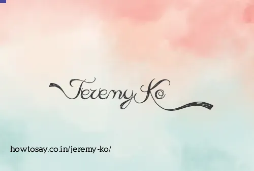 Jeremy Ko