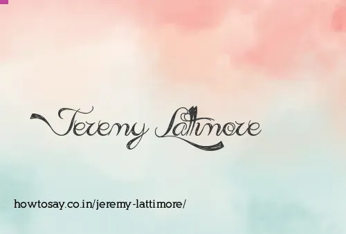 Jeremy Lattimore