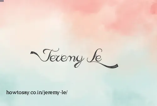Jeremy Le