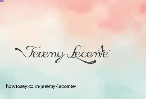 Jeremy Lecomte
