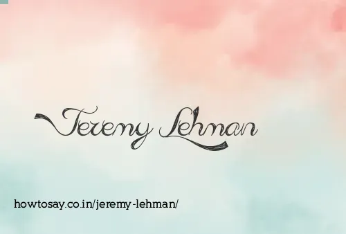 Jeremy Lehman