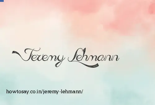 Jeremy Lehmann