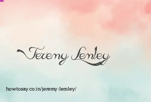 Jeremy Lemley