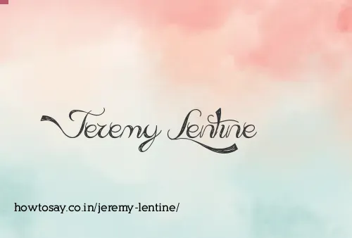 Jeremy Lentine