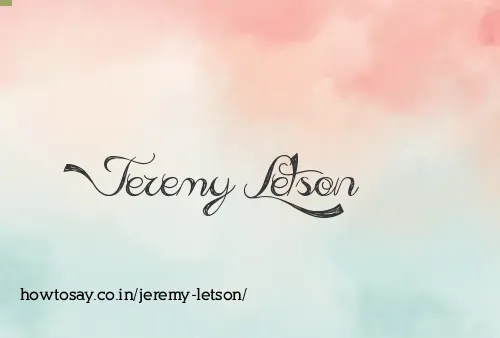 Jeremy Letson