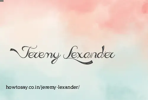 Jeremy Lexander