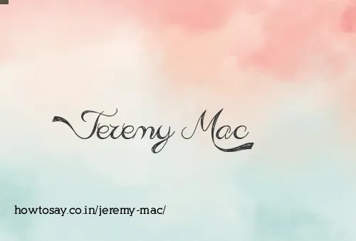 Jeremy Mac