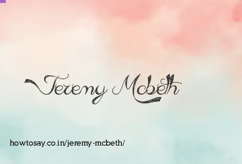 Jeremy Mcbeth