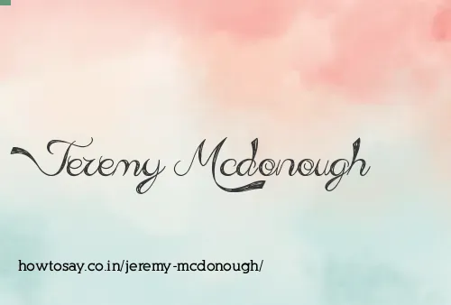 Jeremy Mcdonough