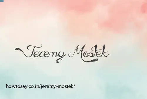 Jeremy Mostek