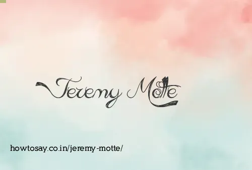 Jeremy Motte