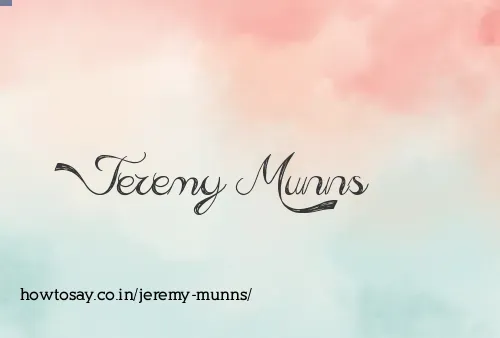 Jeremy Munns