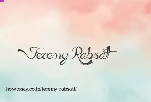 Jeremy Rabsatt