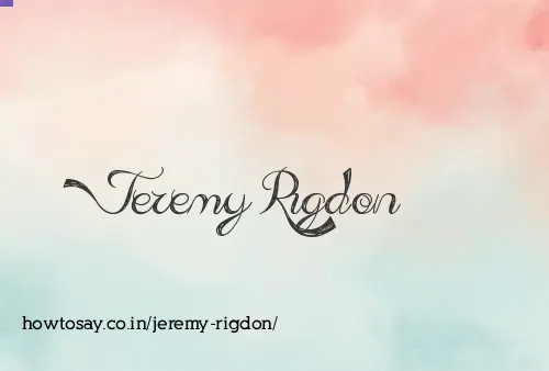 Jeremy Rigdon