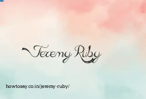 Jeremy Ruby