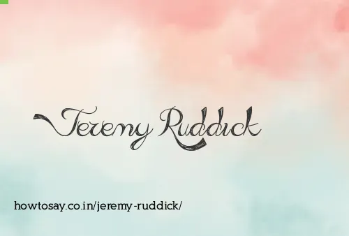 Jeremy Ruddick