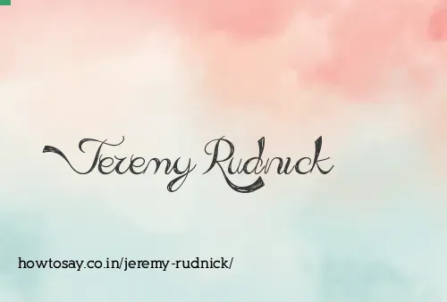 Jeremy Rudnick