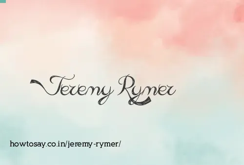 Jeremy Rymer