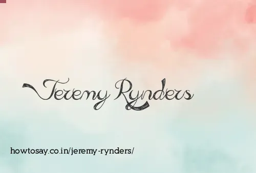 Jeremy Rynders