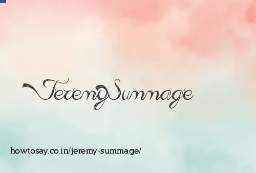 Jeremy Summage