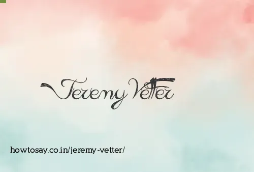 Jeremy Vetter