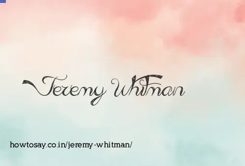 Jeremy Whitman