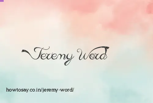 Jeremy Word