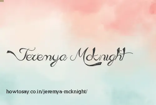 Jeremya Mcknight