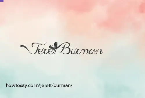 Jerett Burman