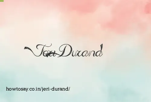 Jeri Durand
