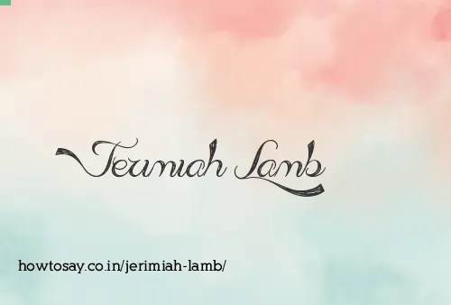 Jerimiah Lamb