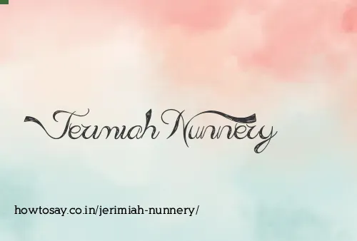 Jerimiah Nunnery