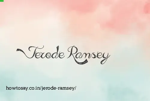 Jerode Ramsey