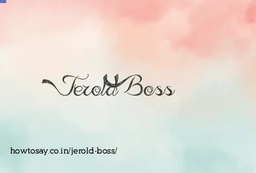 Jerold Boss