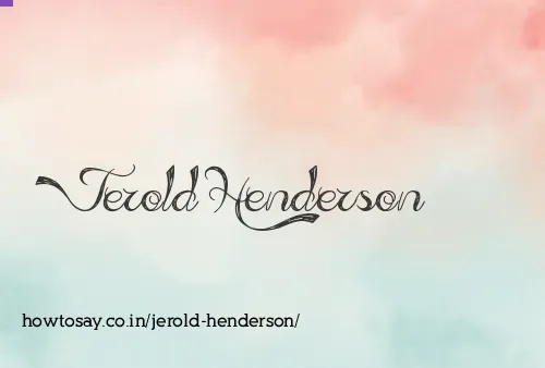 Jerold Henderson