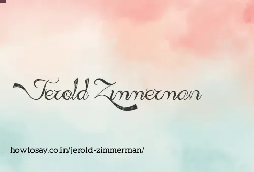 Jerold Zimmerman