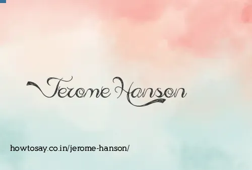 Jerome Hanson