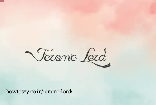 Jerome Lord