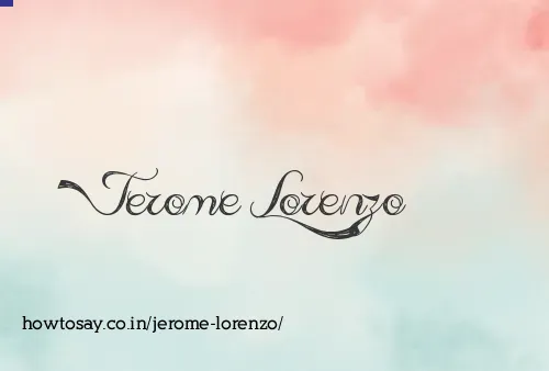 Jerome Lorenzo